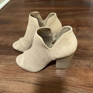 Peep toe booties